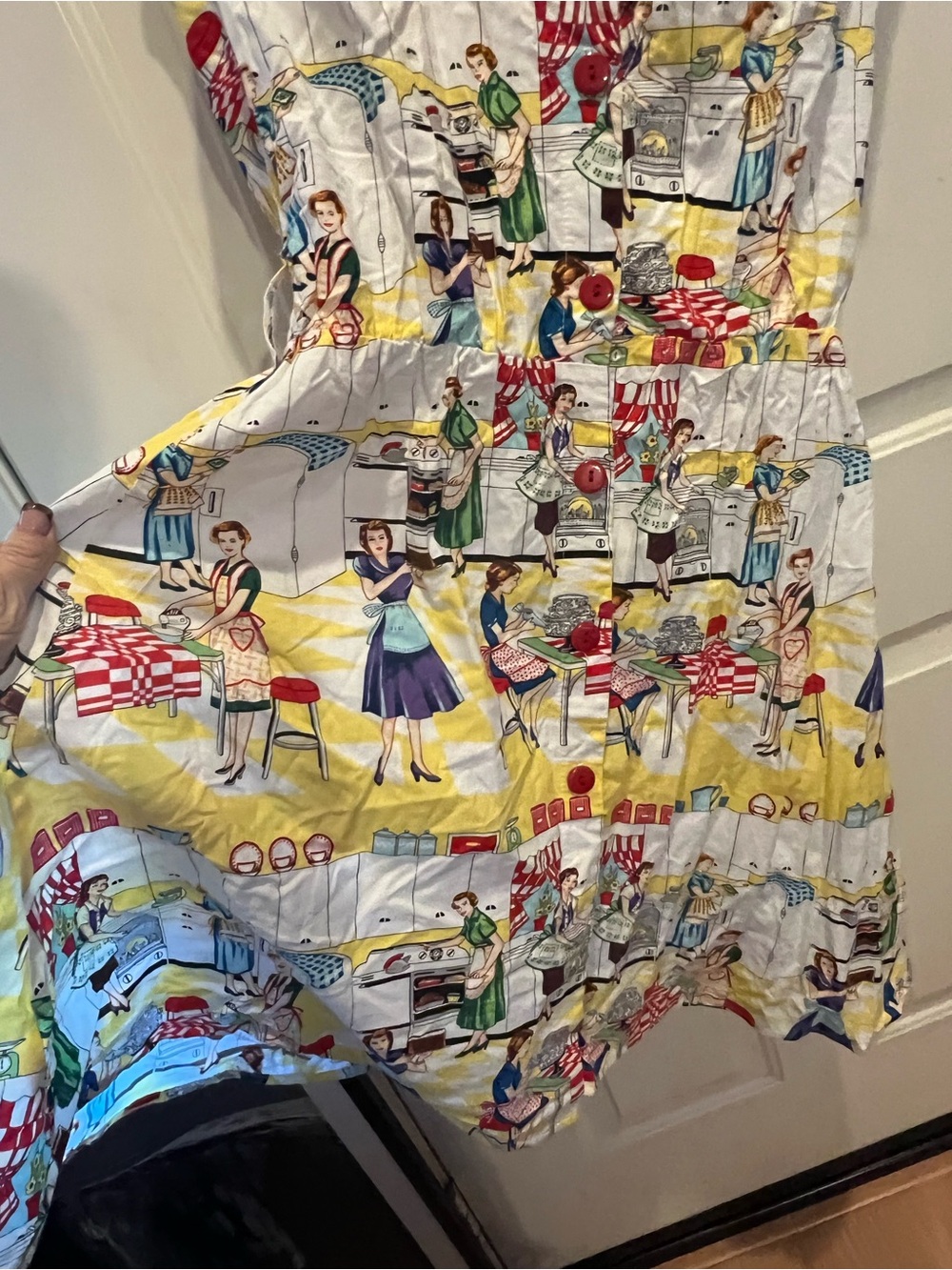 RARE Retrolicious 1950s Print Dress - Picture 3 of 4